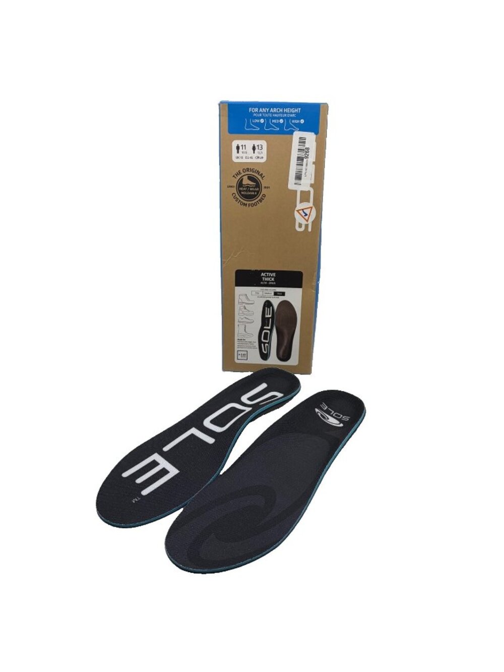 SOLE Active Thick Running Shoes Insoles US Size Men's 11 / Women's 13 EU 45 NIB